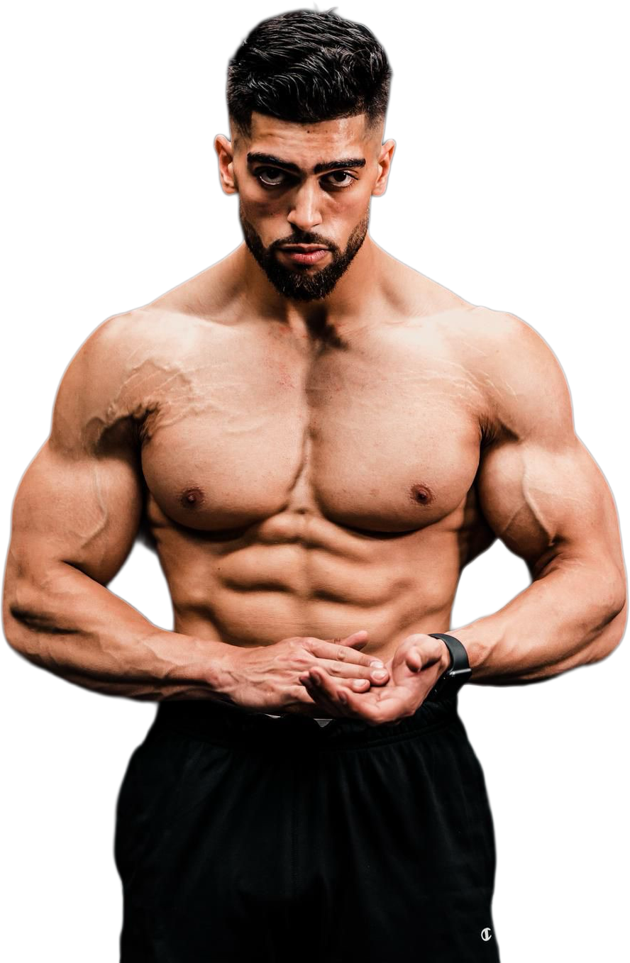 Adnan Siraj, transformation coach, in training kit