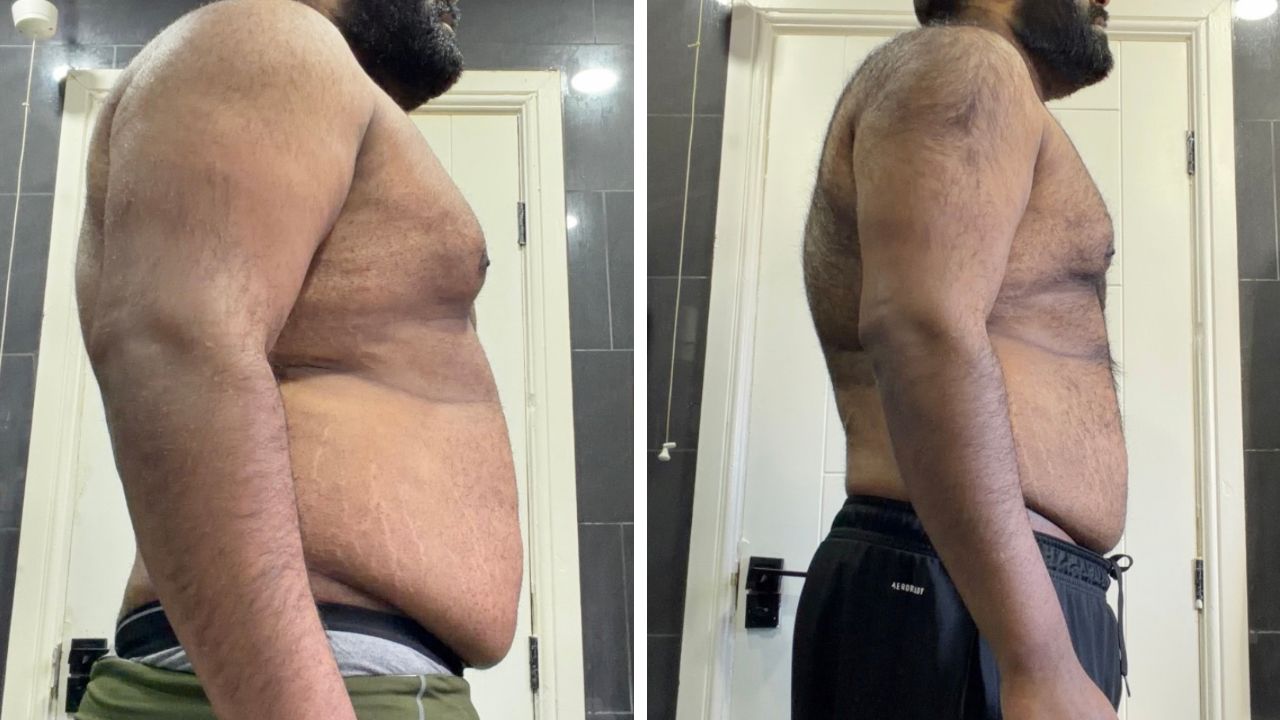Client before and after transformation